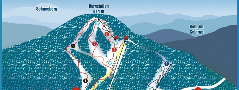 Pistenplan Rohr im Gebirge - Furtnerlifte