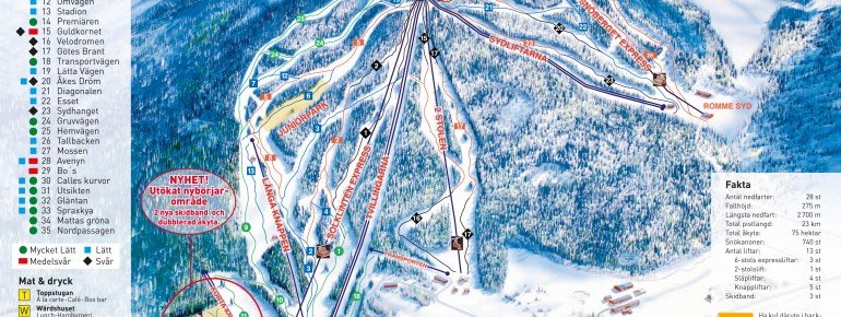 Pistenplan Romme Alpin