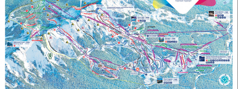 Pistenplan Rosa Khutor - Sotschi