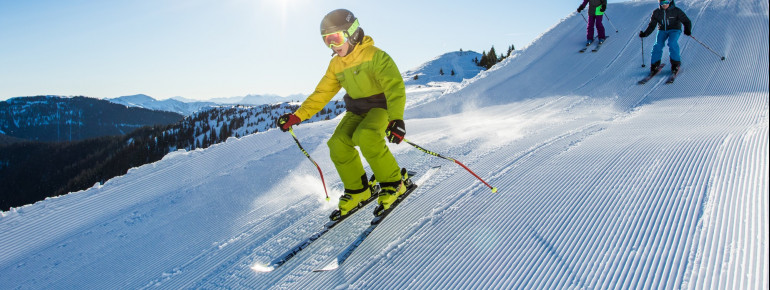 Eine der zahlreichen Snow Trails im Skigebiet.