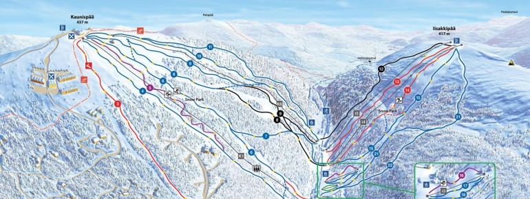 Pistenplan Saariselkä