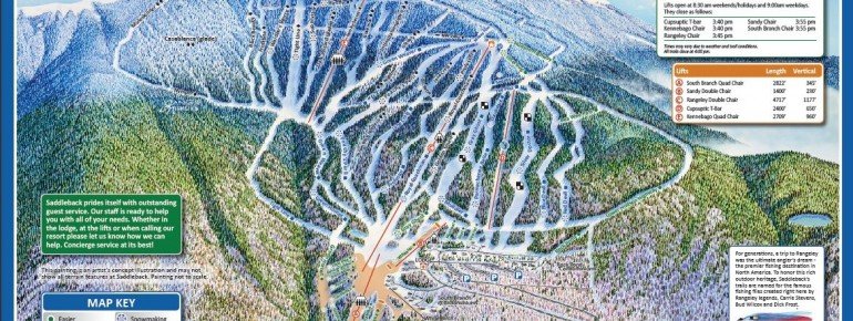 Pistenplan Saddleback Ski Area