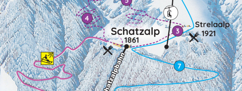Pistenplan Schatzalp-Strela Davos