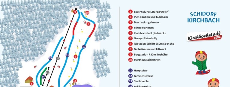 Pistenplan Schidorf Kirchbach