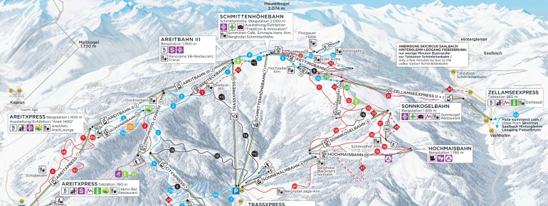 Pistenplan Schmitten - Zell am See