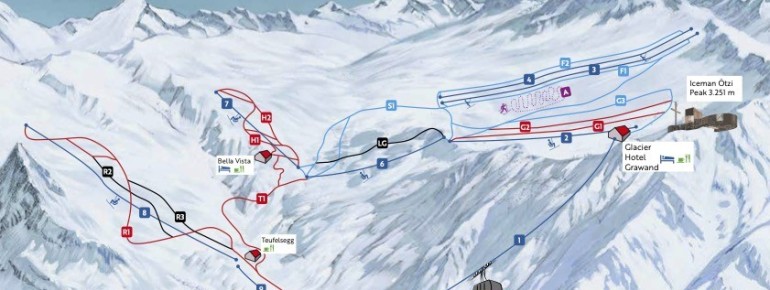 Pistenplan Schnalstaler Gletscher