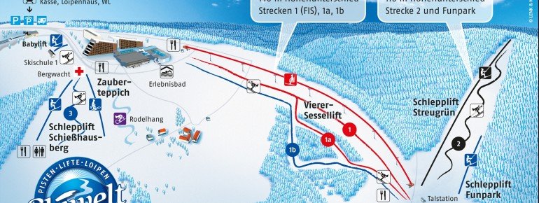 Pistenplan Skiwelt Schöneck Hohe Reuth