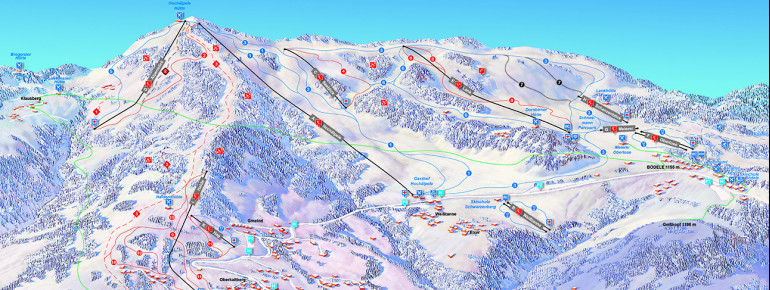 Pistenplan Bödele Schwarzenberg