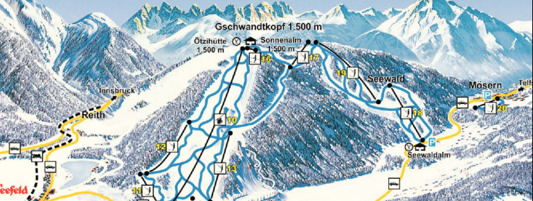 Pistenplan Seefeld Gschwandtkopf