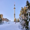 Der Ochsenkopf ist 1024 Meter hoch. Nicht zu übersehen ist der Fernsehturm in Gipfelnähe.