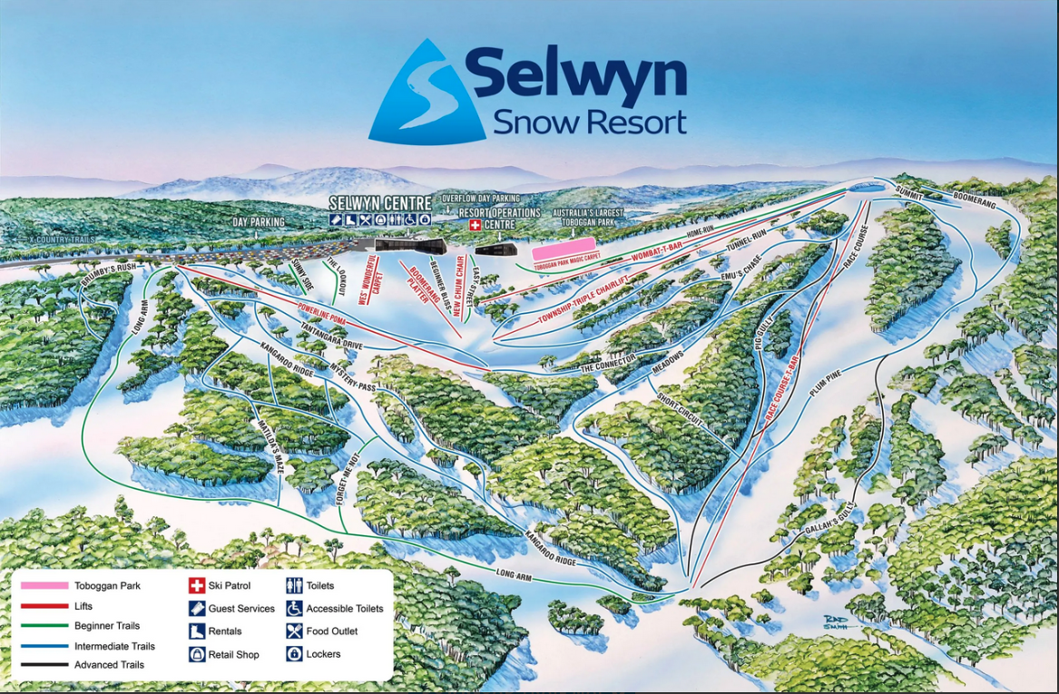 Pistenplan Selwyn Snowfields