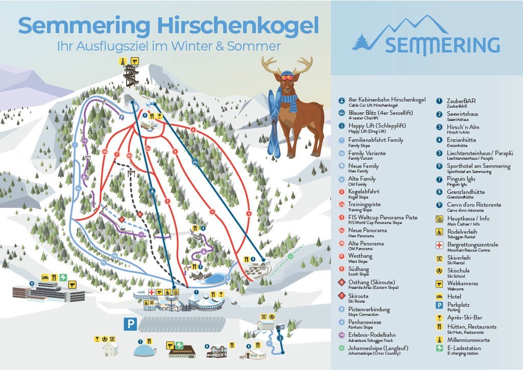 Pistenplan Semmering Hirschenkogel