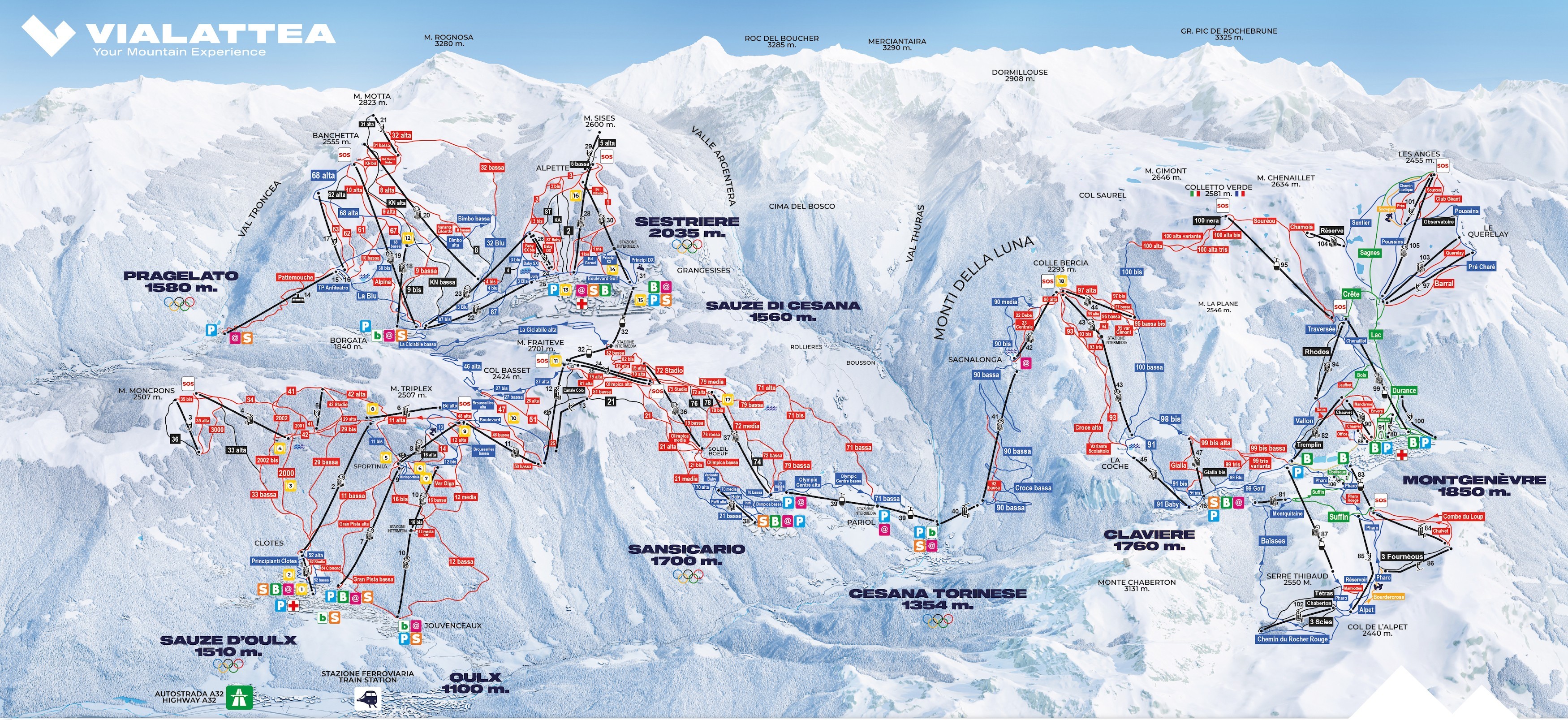 Pistenplan Via Lattea