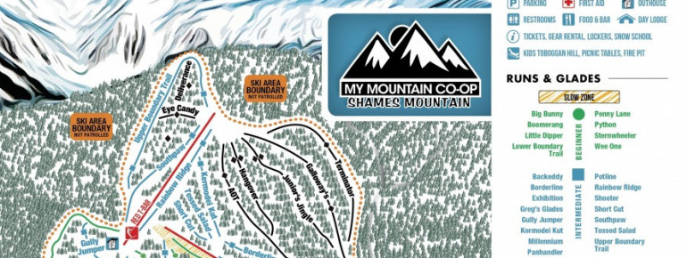 Pistenplan Shames Mountain