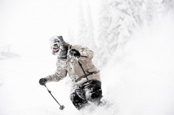 Pulverschnee-Abfahrten - keine Seltenheit in Silver Star.