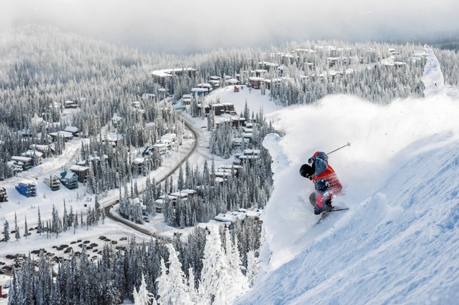 Silver Star ist mit 1.328ha Fläche und stattlichen 132 Pisten eines der größten Skigebiete in Kanada.