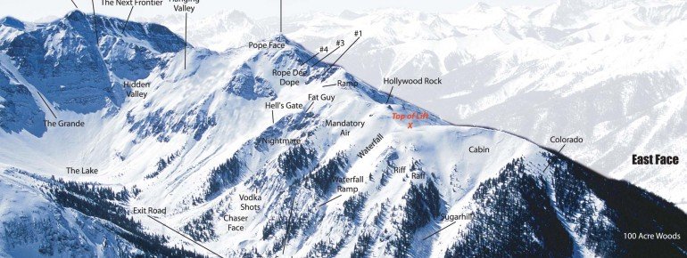 Pistenplan Silverton Mountain