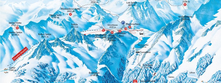 Pistenplan Silvretta-Bielerhöhe