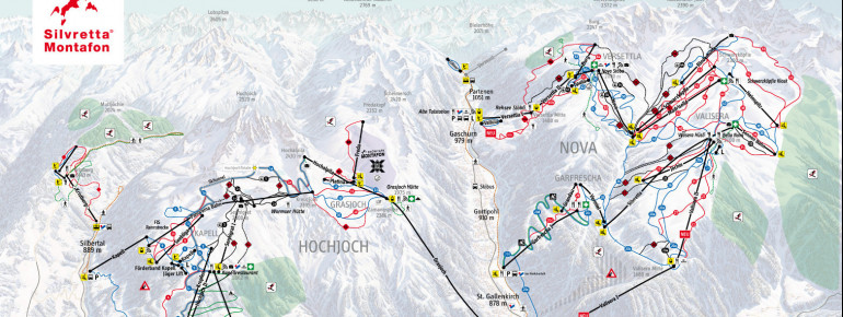 Pistenplan Silvretta Montafon