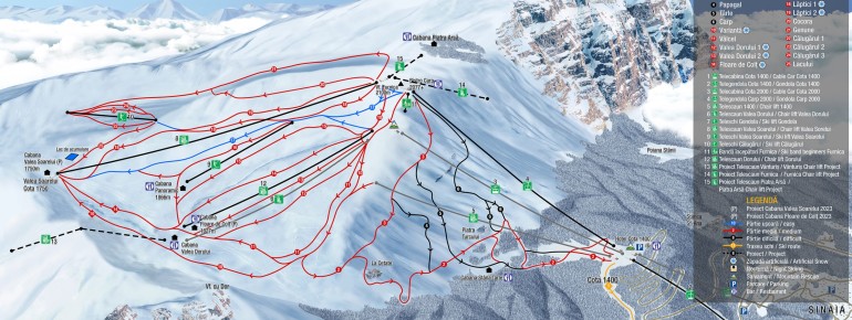 Pistenplan Sinaia