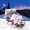 Bei Flutlicht kann man abends im Skigebiet Obereggen nicht nur Skifahren, sondern auch Rodeln.