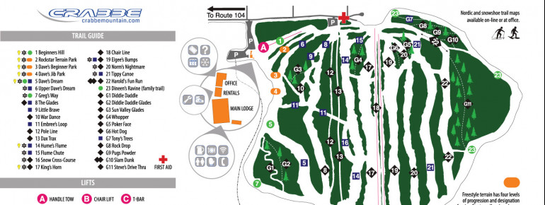 Pistenplan Ski Crabbe Mountain