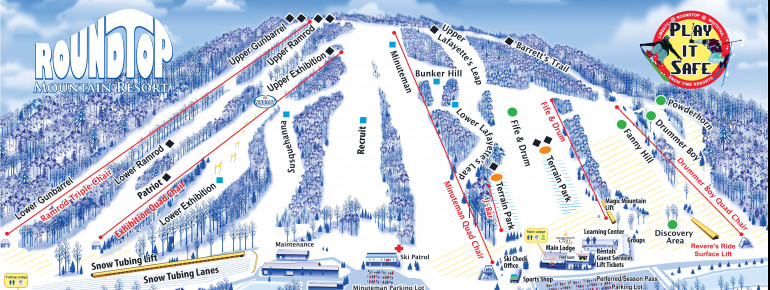 Pistenplan Roundtop Mountain Resort