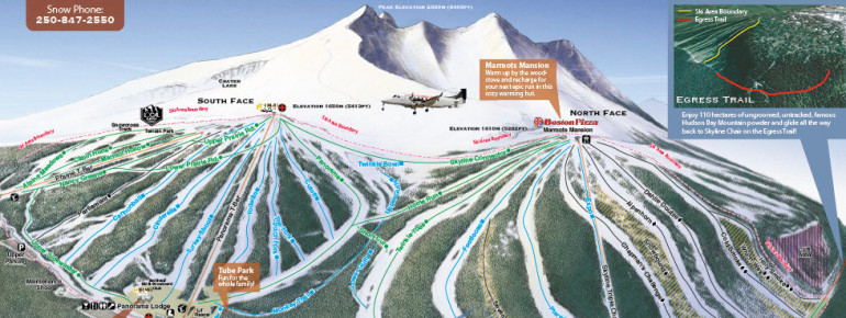 Pistenplan Hudson Bay Mountain - Ski Smithers