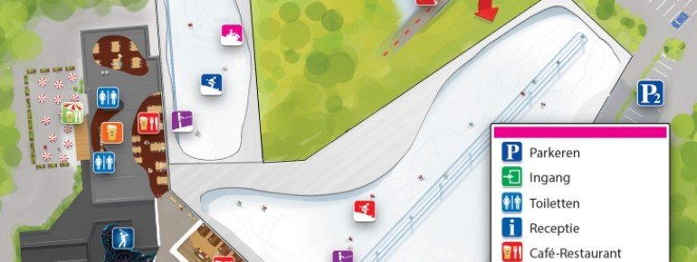 Pistenplan Skihalle SnowWorld Rucphen