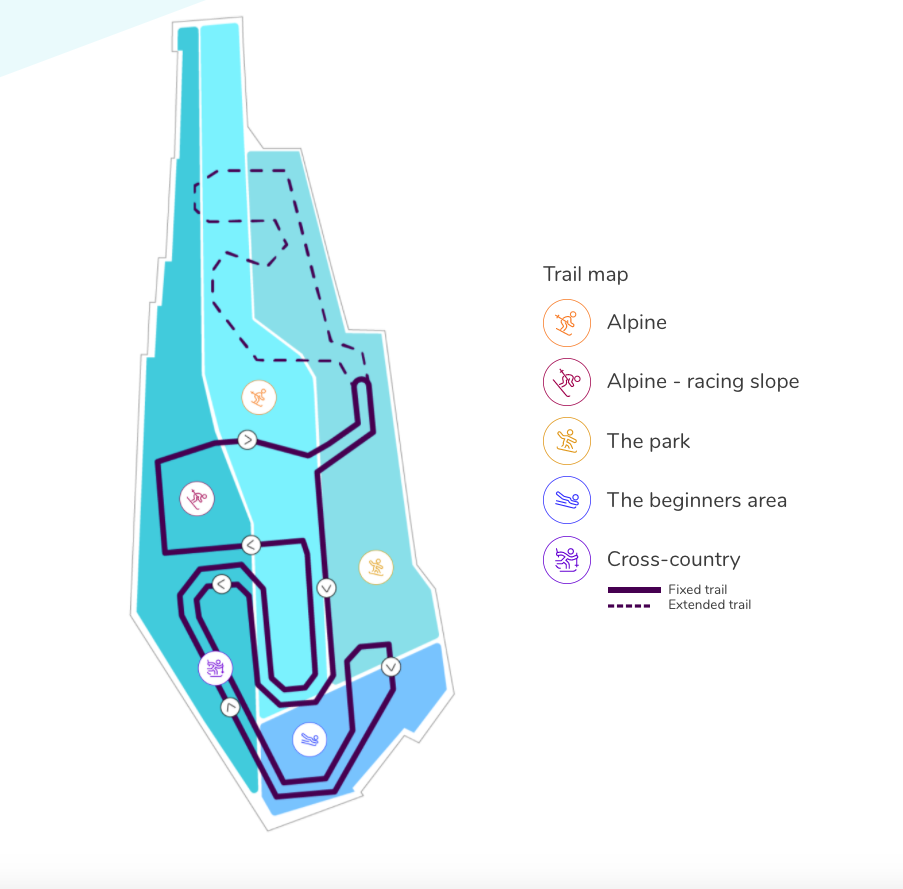 Pistenplan Ski Arena Snø