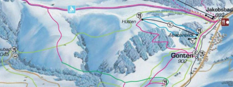 Pistenplan Skilifte Alpsteinblick Gonten