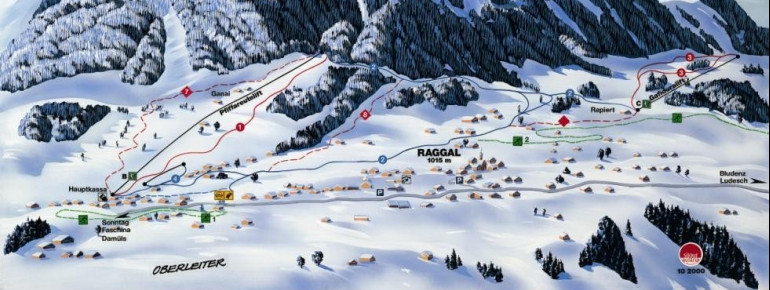 Pistenplan Skilifte Raggal