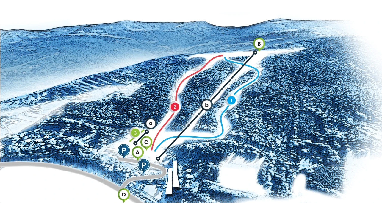 Pistenplan von Skolnity in Wisla.