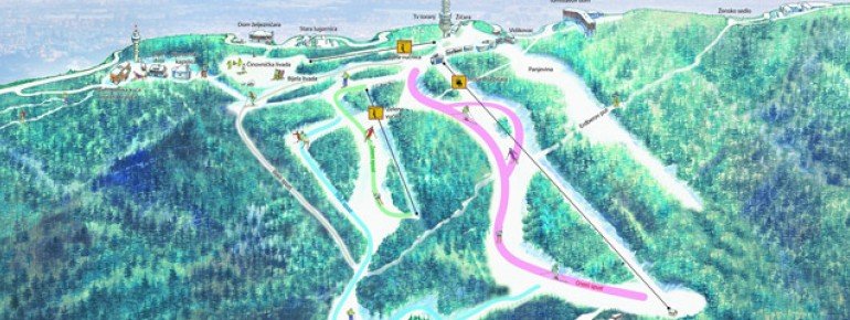 Pistenplan Sljeme Zagreb