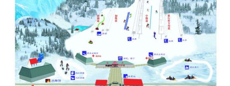 Pistenplan Snow World Ski Park Xueshijie – Peking