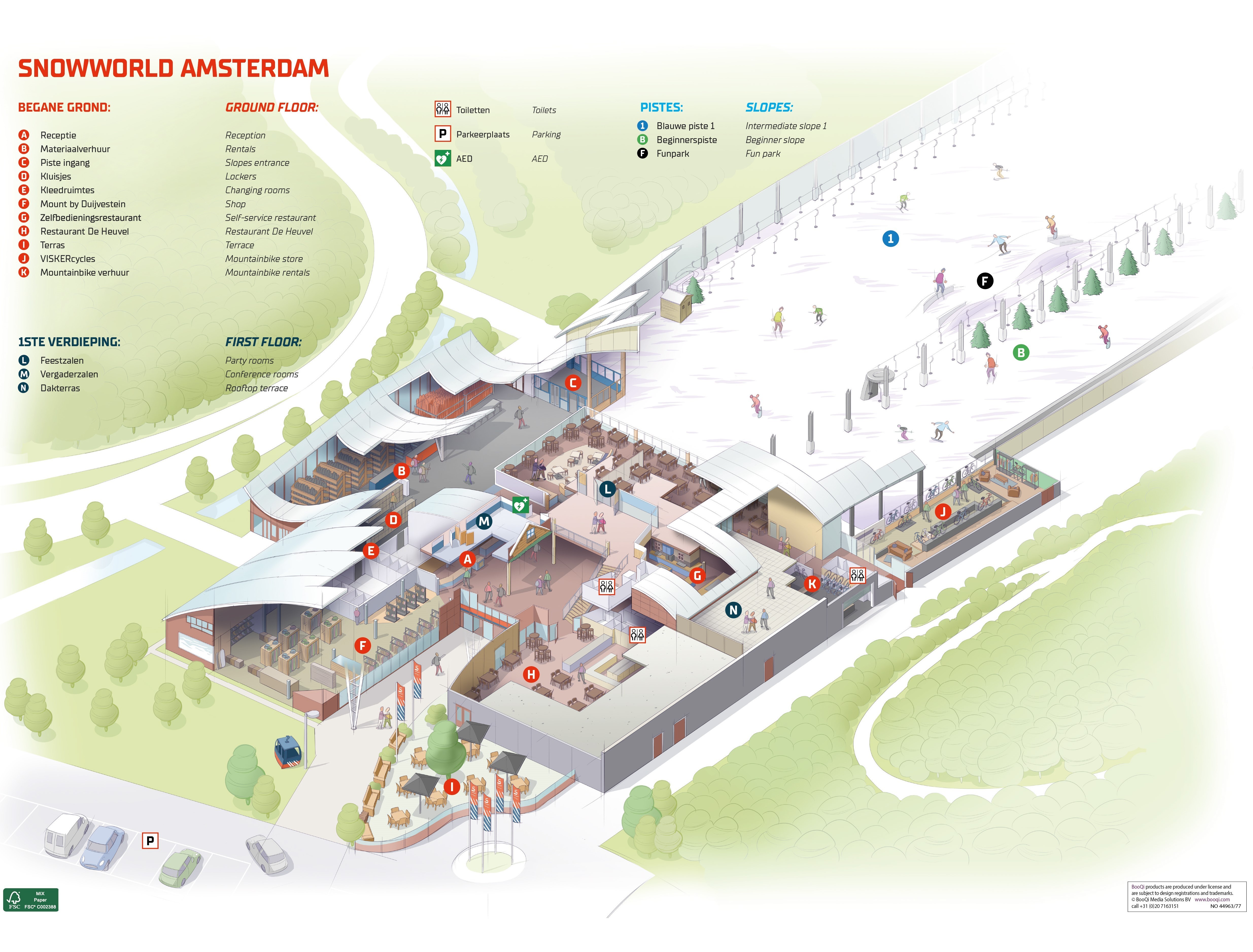 Pistenplan Snowworld Amsterdam