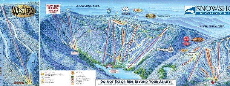 Pistenplan Snowshoe Mountain