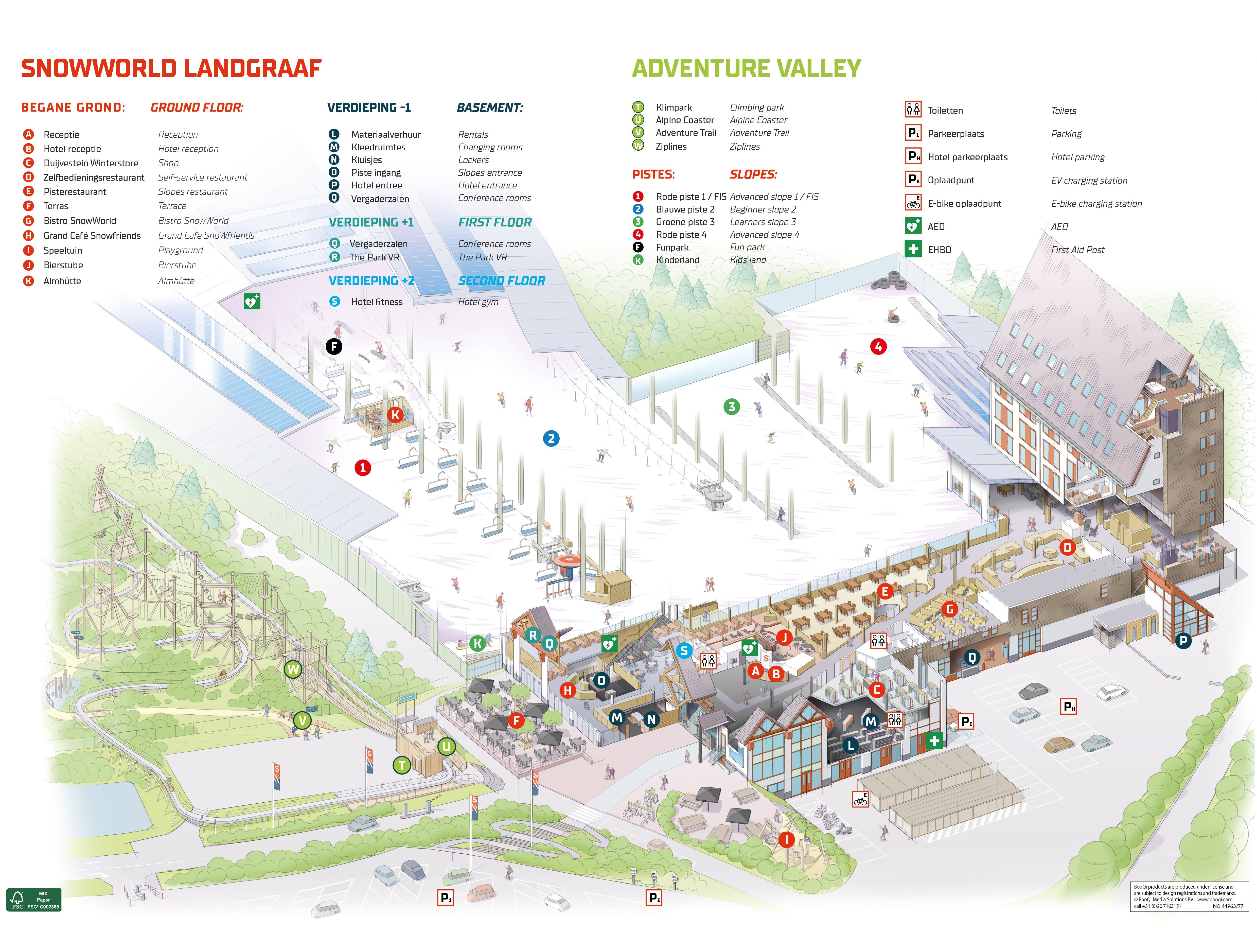 Pistenplan SnowWorld Landgraaf