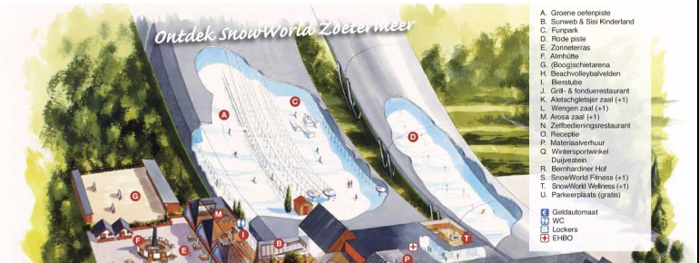 Pistenplan Skihalle SnowWorld Zoetermeer