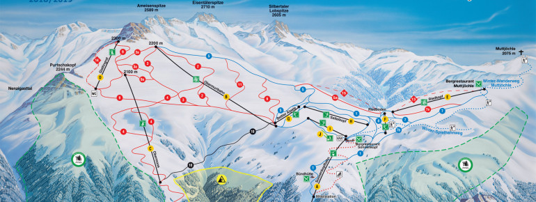 Pistenplan Sonnenkopf Klostertal