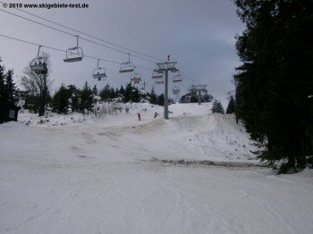 Die Bergstation des 4er-Sesselliftes!
