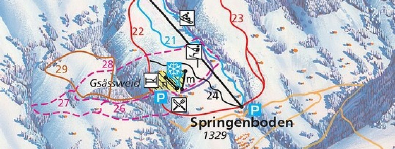 Pistenplan Springenboden
