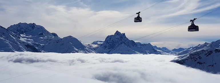 Die Vallugabahn in St. Anton am Arlberg