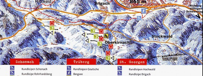 Pistenplan Brigachlift – Oberkirnach (St. Georgen)