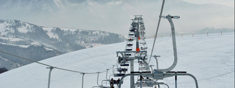 Das Skigebiet erstreckt sich bis auf über 2.100 Meter