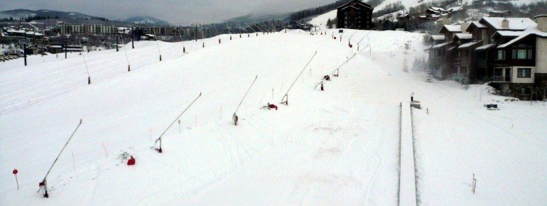 Anfängerbereich im Tal unterhalb der "Gondola!