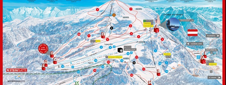 Pistenplan Steinplatte Winklmoosalm