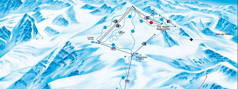 Pistenplan Stilfser Joch - Passo Stelvio