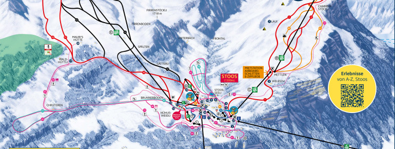 Pistenplan Skigebiet Stoos