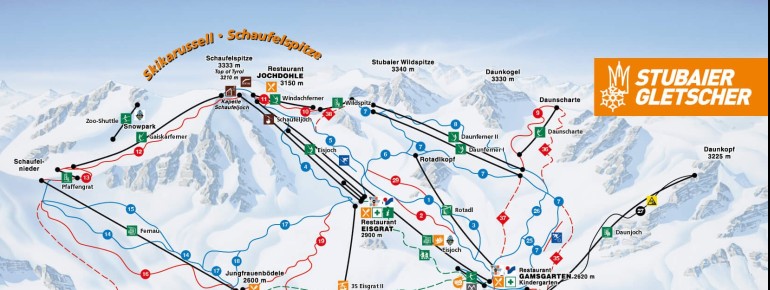 Pistenplan Stubaier Gletscher